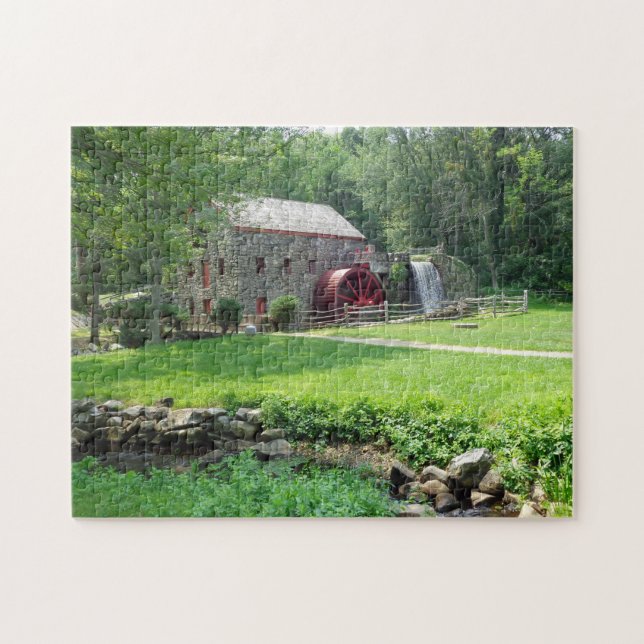 Wayside Grist Mill Sudbury MA Puzzle (Horizontal)