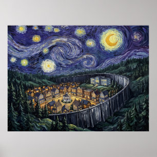 Wayward Pines Sternenhimmel Stadtmauer Poster