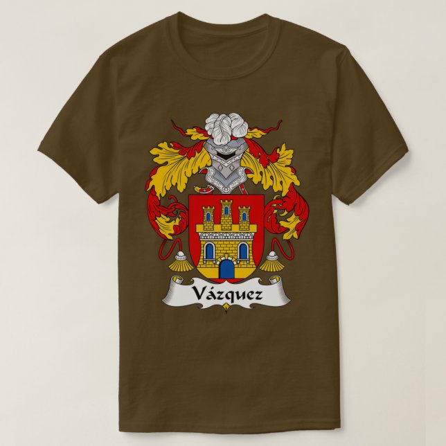 Wazquez-Familienwappen T-Shirt (Design vorne)