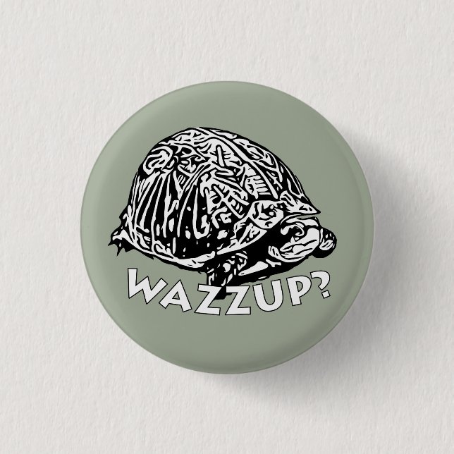 Wazzup - Kleiner, 1¼-Zoll-Round-Button Button (Vorderseite)