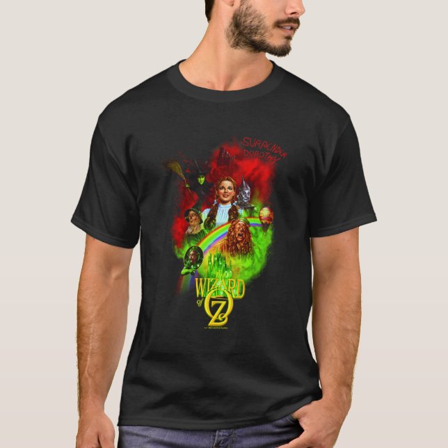 Wb100 Der Zauberer von Oz Übergabe Dorothy Rainbow T-Shirt (Vorderseite)