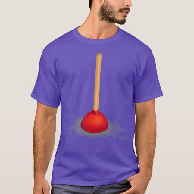 WC Plunger Funny Plumber Bad T-Shirt (Vorderseite)