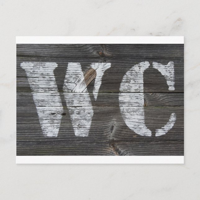 WC Schild Postkarte (Vorderseite)