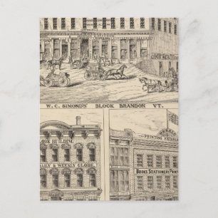 WC Simonds Block in Brandon Postkarte