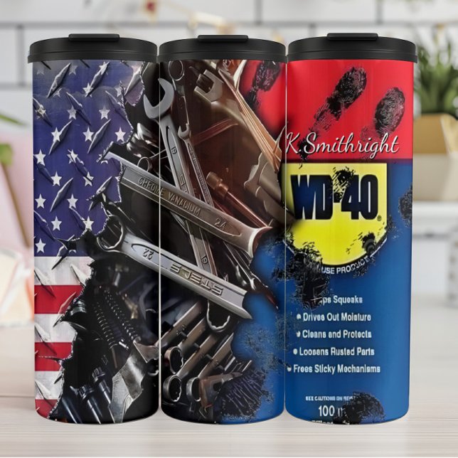 WD-40 Tools American Flag Thermosbecher (Von Creator hochgeladen)