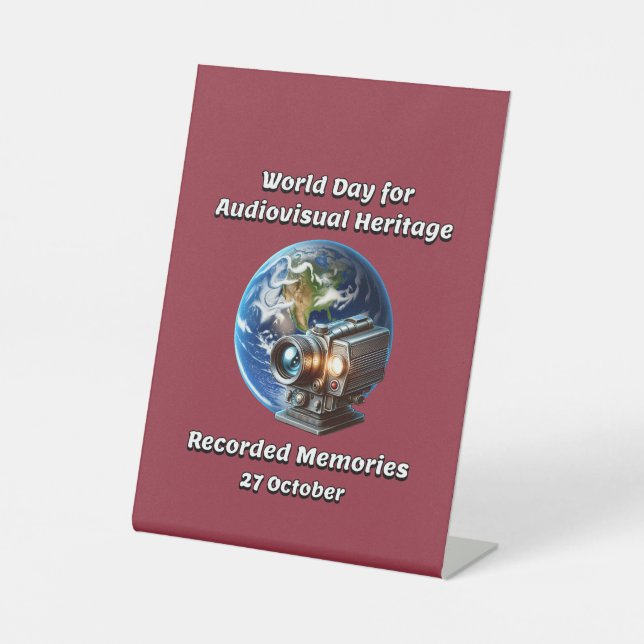 WDAH. Aufgenommene Erinnerungen. 27 Oktober Sockelschild (Vorderseite)