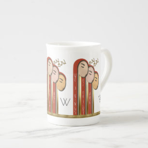 We 3 Kings - Art Deco Weihnachten Mit Monogramm Prozellantasse