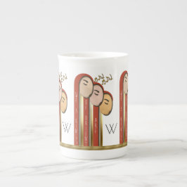 We 3 Kings - Art Deco Weihnachten Mit Monogramm Prozellantasse