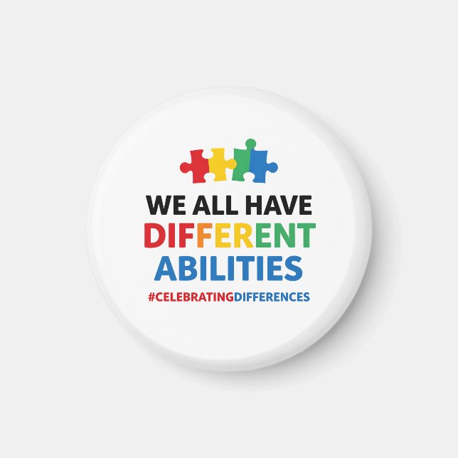 We All Have Different Abilities Awareness Art Magnet (Vorne)