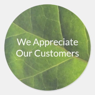We Appreciate Our Customers Green Small Business Runder Aufkleber