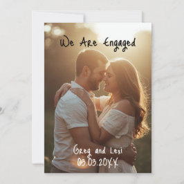 We Are Engaged Photo Announcement Card Einladung