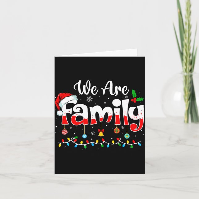 We Are Family 2025 Christmas Pajama Funny Matching Karte (Vorderseite)