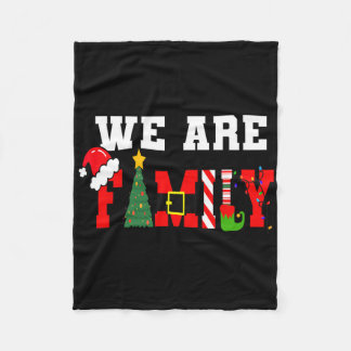 We Are Family Christmas Pajamas Fun Matching Xmas  Fleecedecke