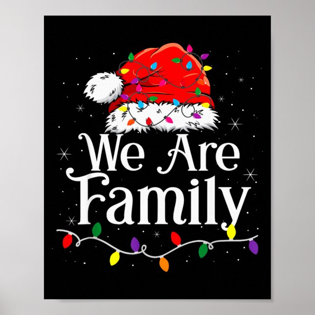 We Are Family Christmas Pajamas Funny Matching Xma Poster (Vorne)
