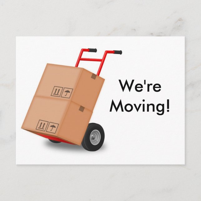 "We are Moving" neue Adressenankündigung Postcard Ankündigungspostkarte (Vorderseite)