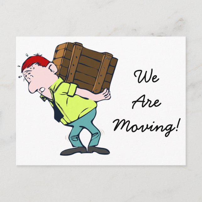 "We are Moving" neue Adressenankündigung Postcard Ankündigungspostkarte (Vorderseite)