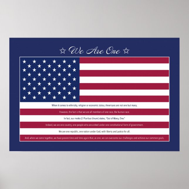 We Are One Poster (Vorne)