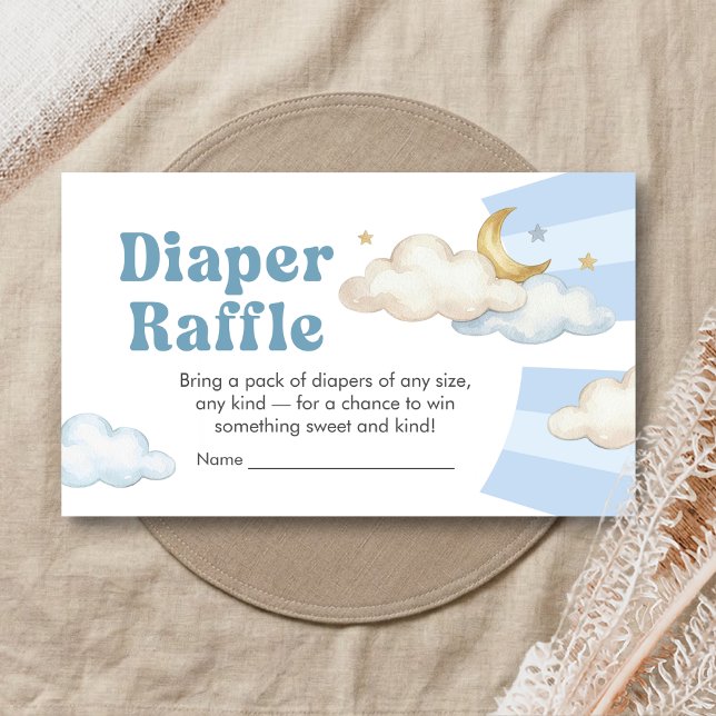We are Over the Moon Baby Shower Diaper Raffle Begleitkarte (Over the Moon Baby Shower Diaper Raffle)