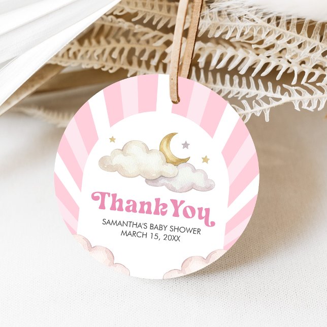 We are Over the Moon Baby Shower Geschenkanhänger (Over the Moon Baby Shower Favor Tags)