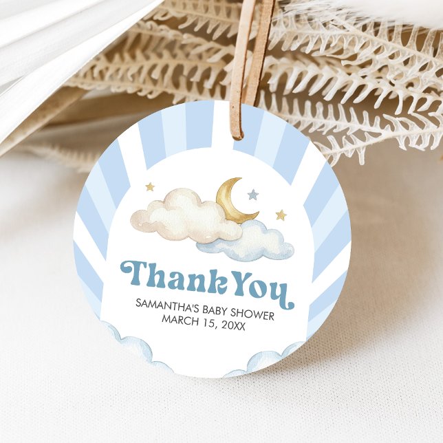 We are Over the Moon Baby Shower Geschenkanhänger (Over the Moon Baby Shower Favor Tags)