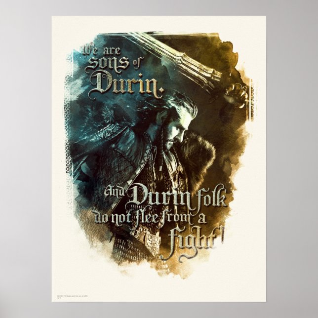 We Are Sons Of Durin Poster (Vorne)