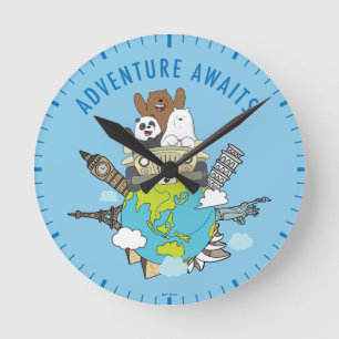 We Bare Bears - Adventure Awaits Runde Wanduhr
