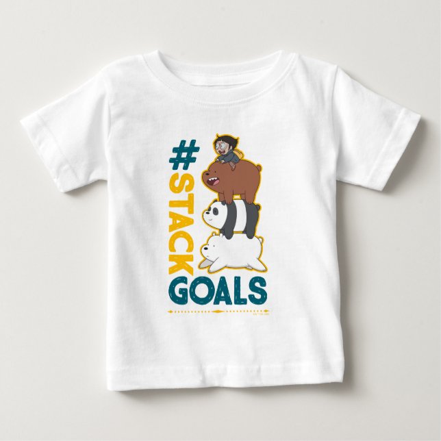 We Bare Bears and Chloe - #StackGoals Baby T-shirt (Vorderseite)
