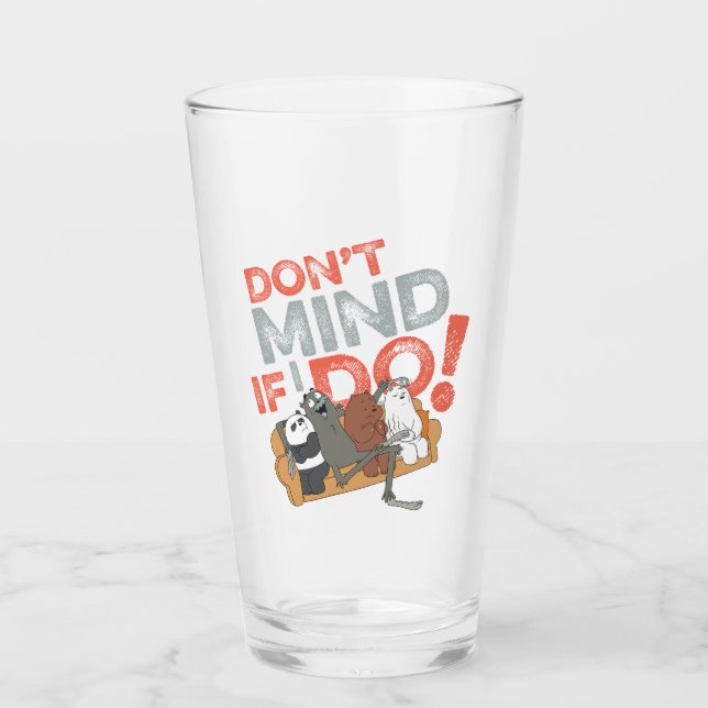 We Bare Bears & Charlie - Don't Mind If I Do! Glas (Vorderseite)
