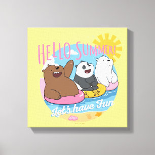 We Bare Bears - Hello Summer! Let's Have Fun Leinwanddruck