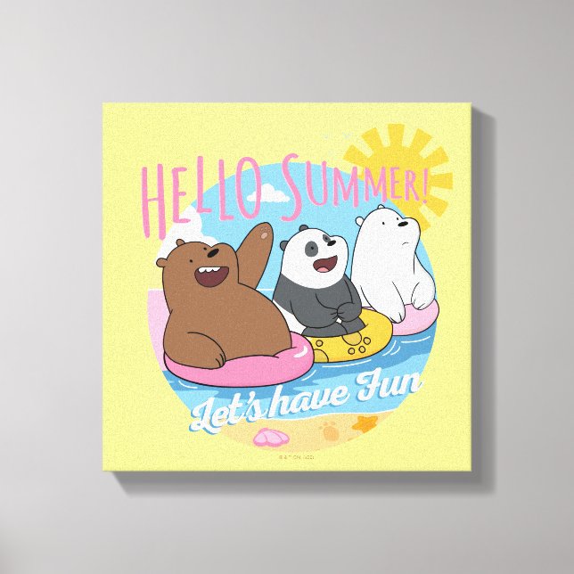 We Bare Bears - Hello Summer! Let's Have Fun Leinwanddruck (Vorderseite)