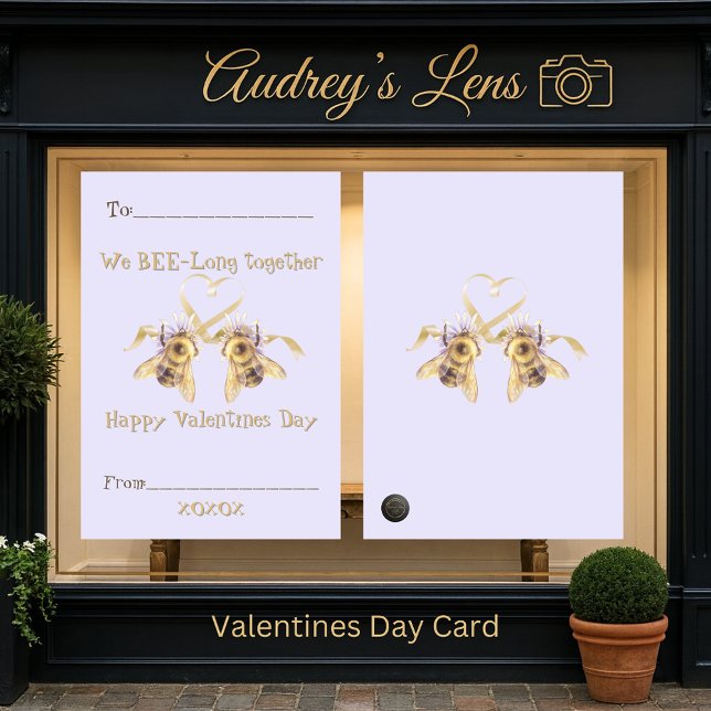 "We BEE long together" Classroom Valentine Card Mitteilungskarte (Von Creator hochgeladen)