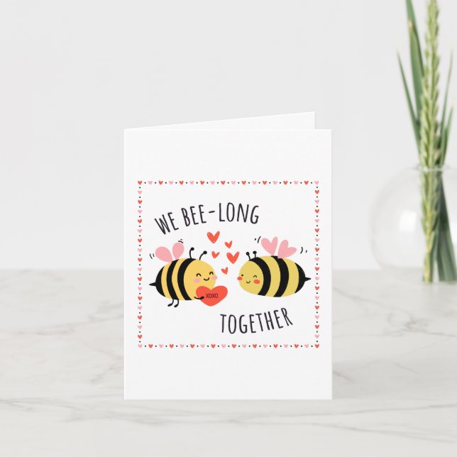We Bee-long Together Greeting Card Karte (Vorderseite)