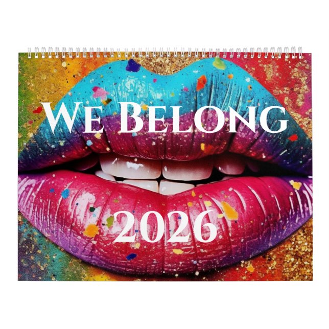 We Belong LGBTQ+ Pride Art Calendar 2026 Kalender (Titelbild)