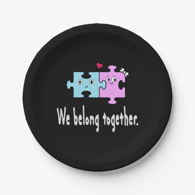 We belong together pappteller (Vorderseite)
