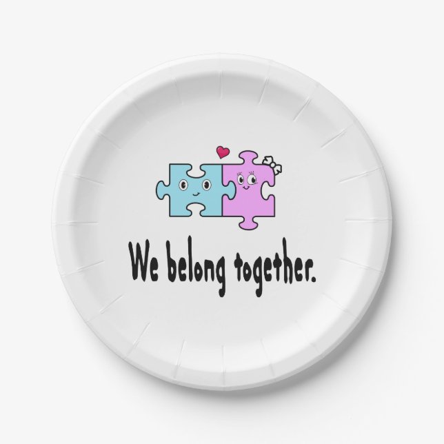 We belong together pappteller (Vorderseite)