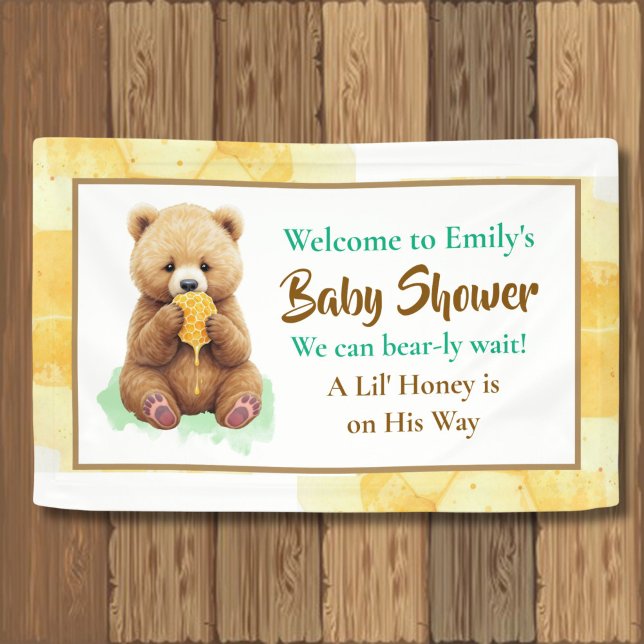 We Can Bear-ly Wait! Boy's Baby Shower Banner (Von Creator hochgeladen)