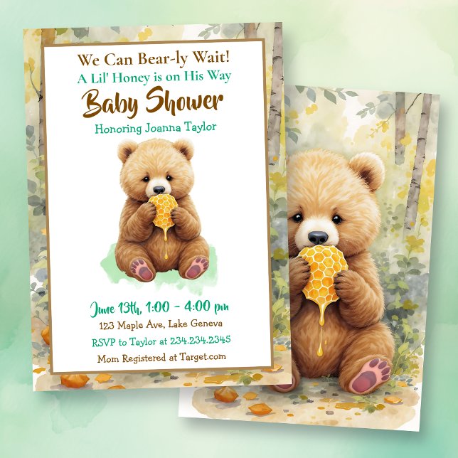 We Can Bear-ly Wait! Boy's Baby Shower Einladung (Von Creator hochgeladen)