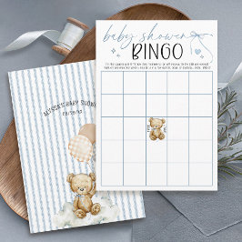 We Can Bearly Wait Baby Shower Bingo Game Card Einladung