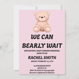 We Can Bearly Wait Baby Shower Einladung
