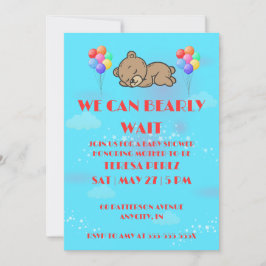 We Can Bearly Wait Baby Shower Einladung