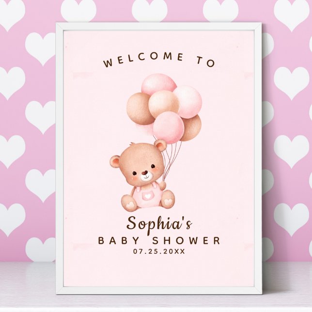 We can Bearly Wait, Baby Shower Girl Poster (Von Creator hochgeladen)