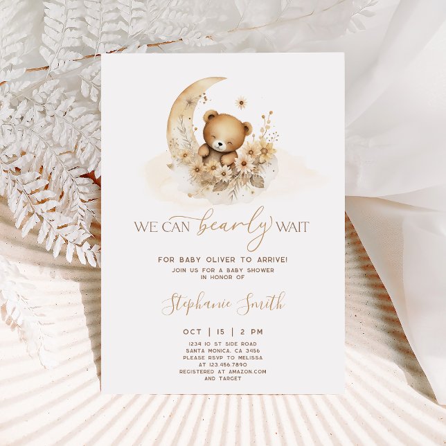 We can bearly wait Baby Shower Invitation Einladung (Von Creator hochgeladen)