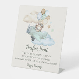 We Can Bearly Wait Baby Shower Pacifier Hunt Game Sockelschild