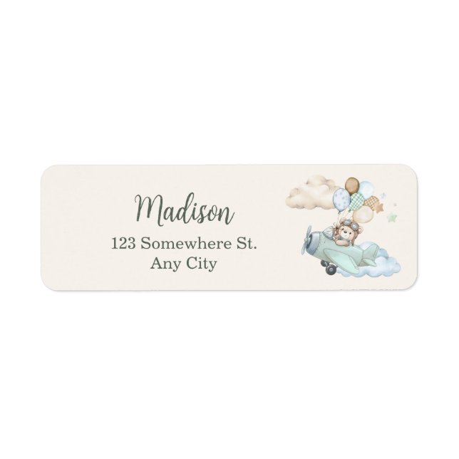 We Can Bearly Wait Baby Shower Return Address (Vorne)