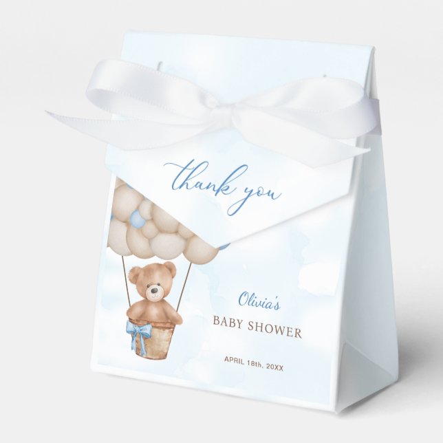 We Can Bearly Wait Baby Shower Thank You Geschenkschachtel (Vorderseite)
