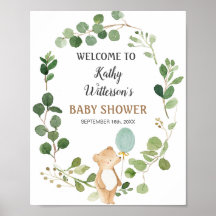 We Can Bearly Wait Baby Shower Welcome Sign
