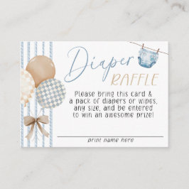 We Can Bearly Wait Bear Baby Shower Diaper Raffle Begleitkarte