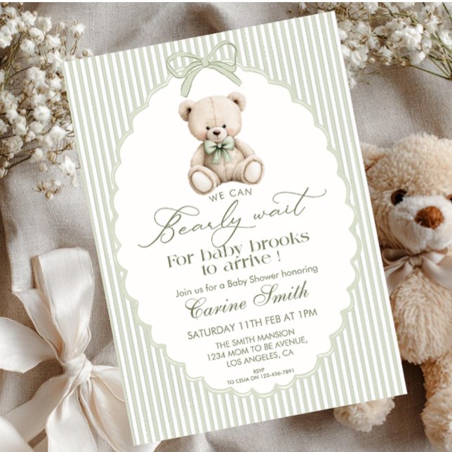 We Can Bearly Wait Gender Neutral Baby Shower Einladung (Von Creator hochgeladen)