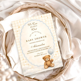 We Can Bearly Wait Teddy Bear Baby Shower Einladung
