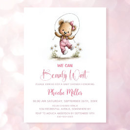 We Can Bearly Wait Teddy Bear Baby Shower Einladung